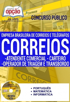 Apostila Preparatória Correios-ATENDENTE COMERCIAL, CARTEIRO, OPERADOR DE TRIAGEM E TRANSBORDO